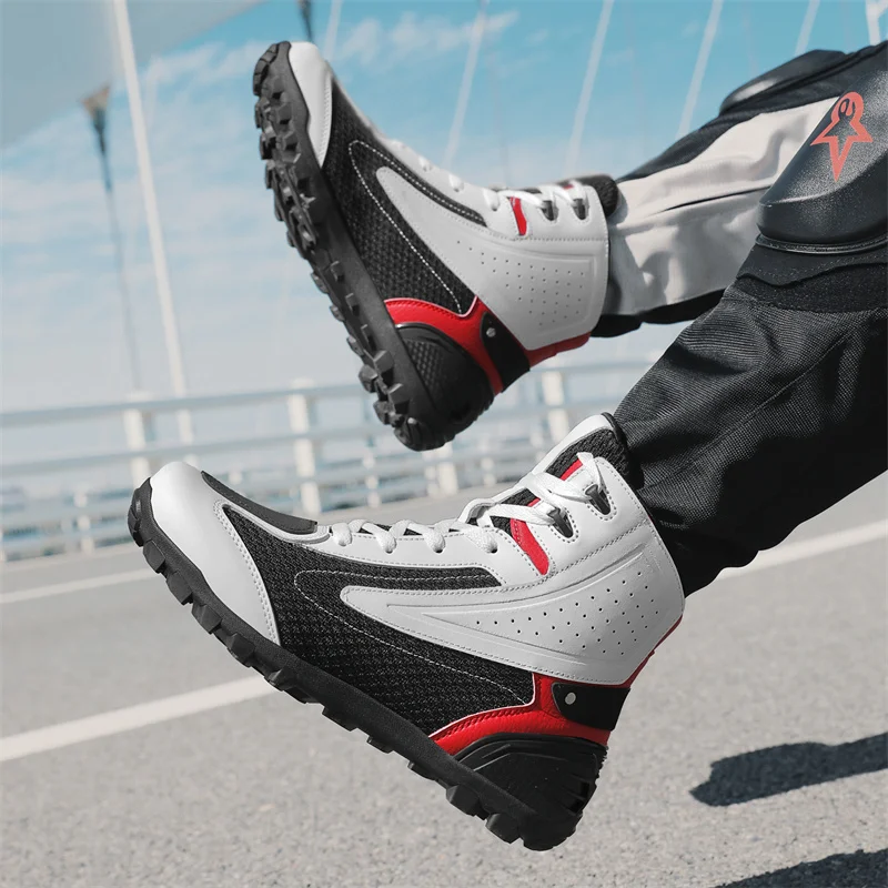 Cycling Commute Shoes - Motorcycle Waterproof Commuting Boots Off-road Rally