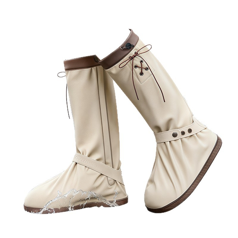 Cycling Commute Rain - Stylish Unisex Tall Rain Overshoes Adjustable