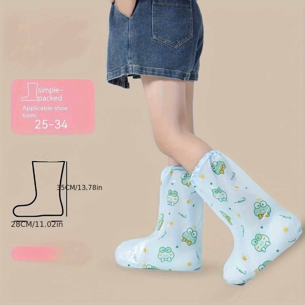 10pc Frog Cartoon Shoe Covers  - Cycling Commute Shoes recension och pris