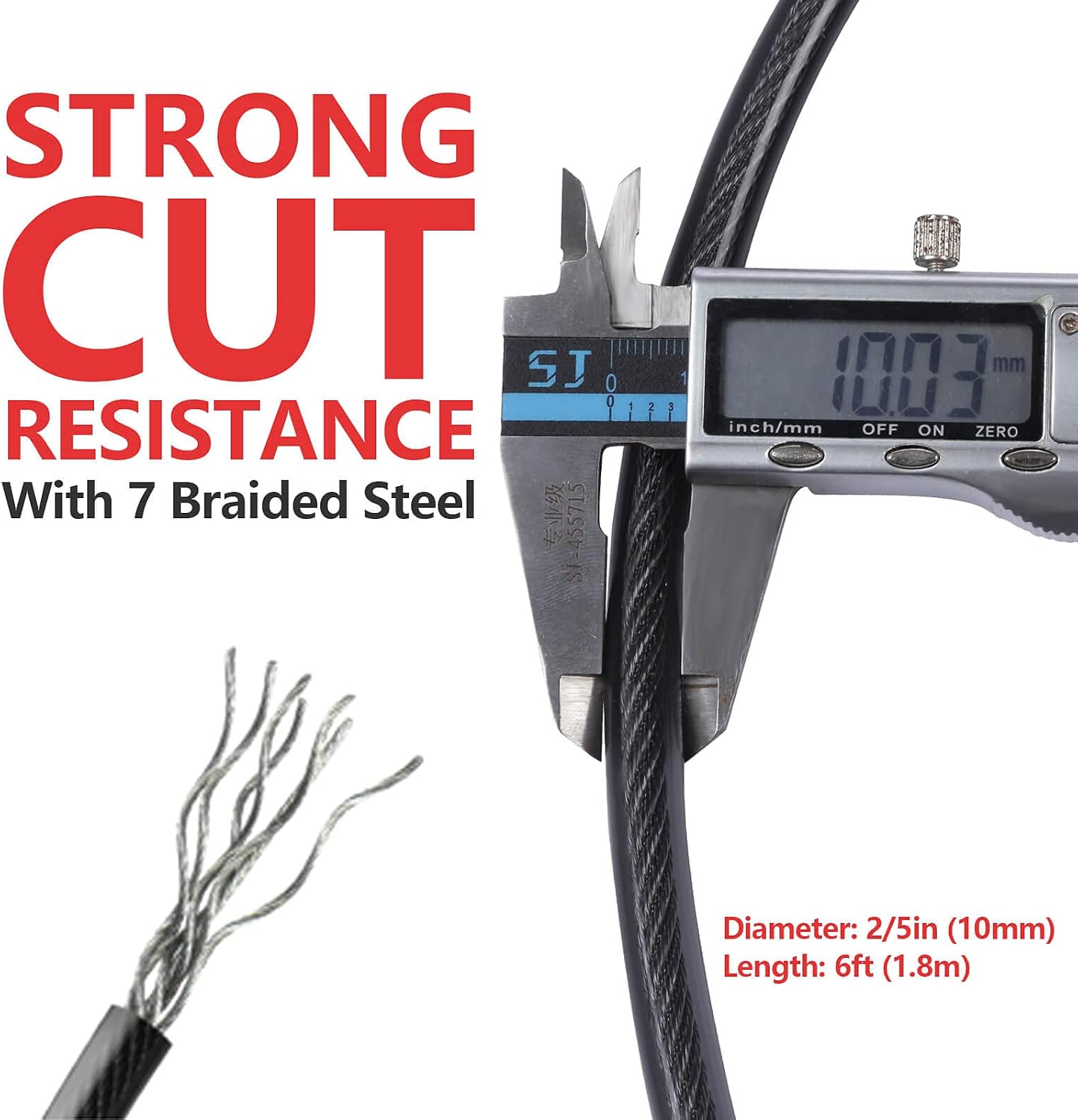 DELSWIN Security Steel Cable w - U Lock Heavy Duty recension och pris