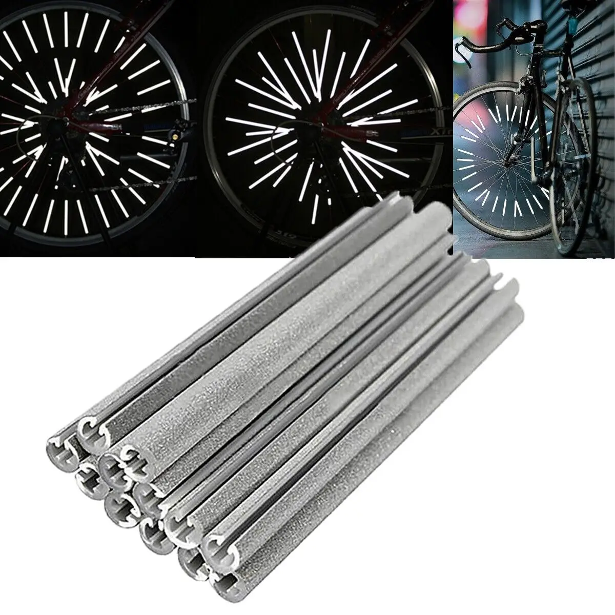 12pcs/set Bicycle Spoke ABS Hi - Spoke Reflector Set recension och pris