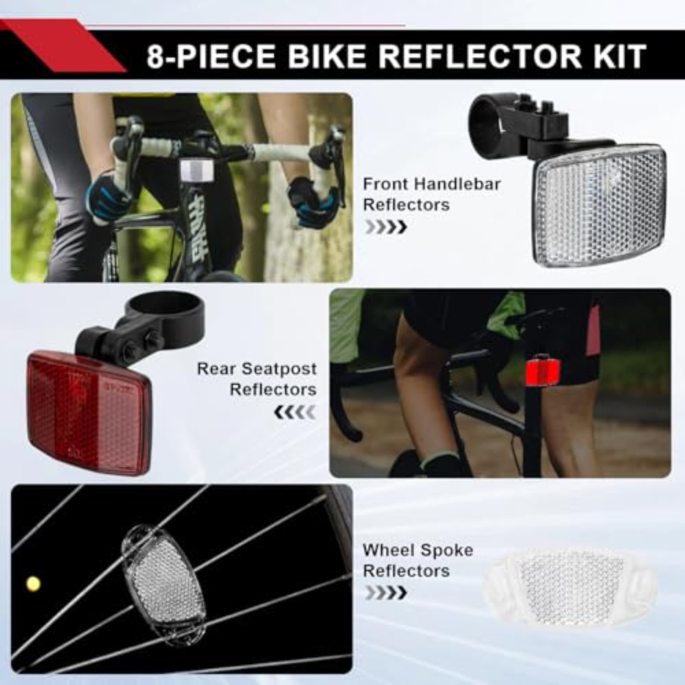 8PCS Bike Reflector Kit Night  - Spoke Reflector Set recension och pris