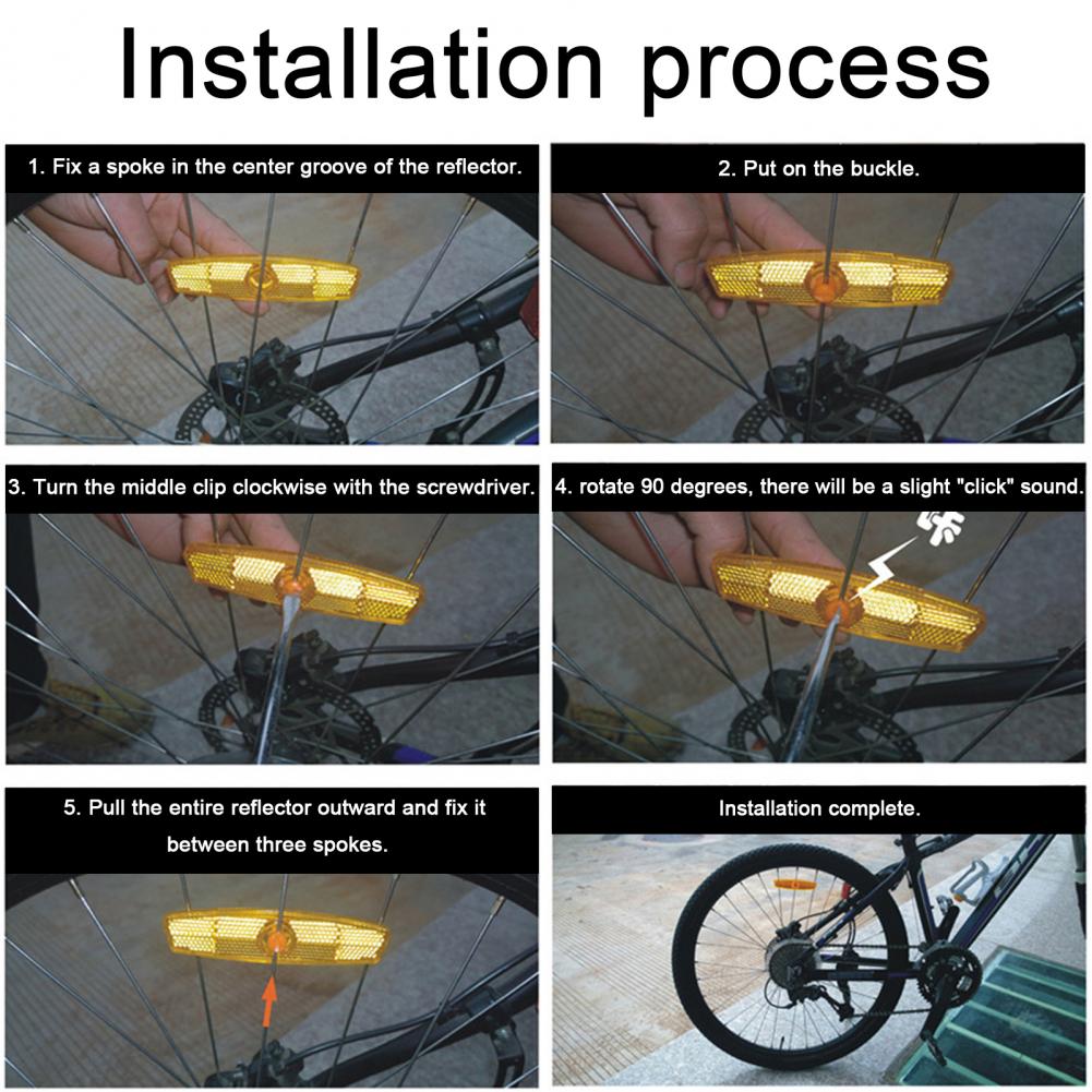 Bicycle Warning Reflector Bike - Spoke Reflector Set recension och pris