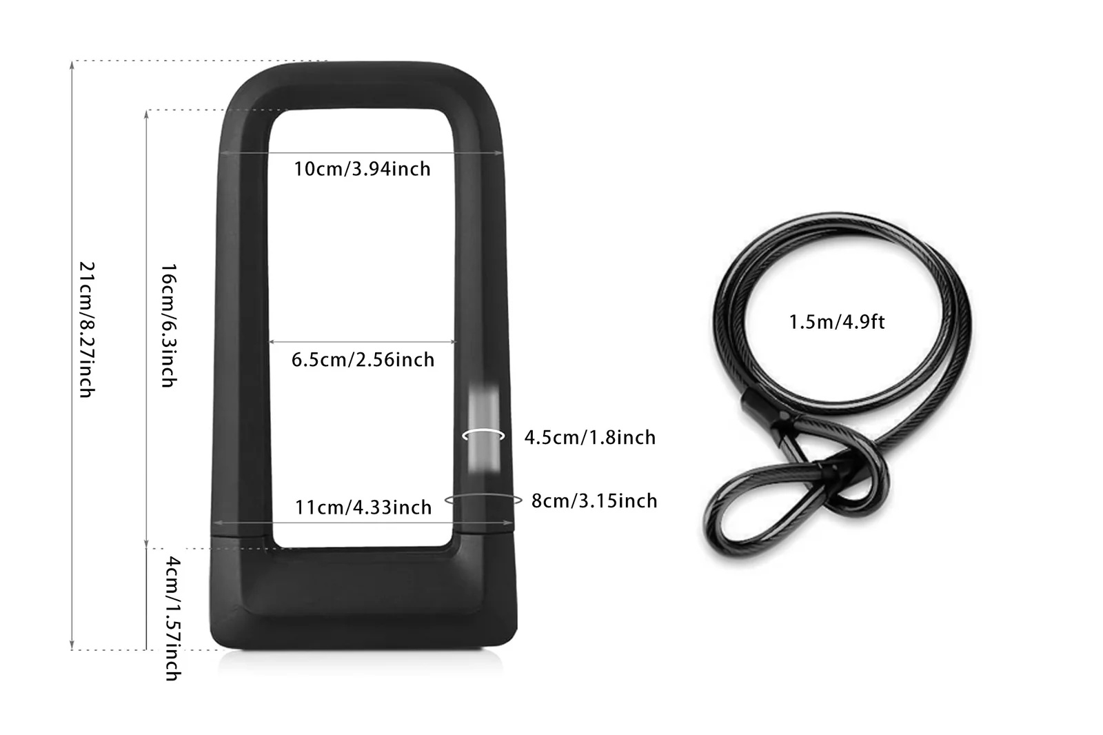 Cyrusher Heavy Duty U Lock Saf - U Lock Heavy Duty recension och pris