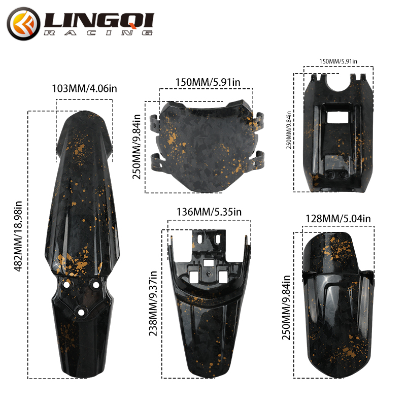 LINGQI Front Rear Mudguard Pit - Bike Light Front Rear recension och pris