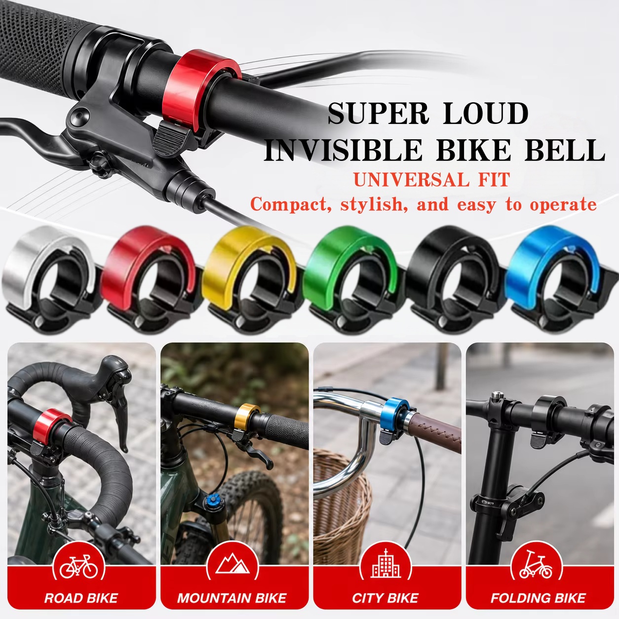 Alloy Bike Bell Loud Clear Sou - Bell Handlebar Ring recension och pris