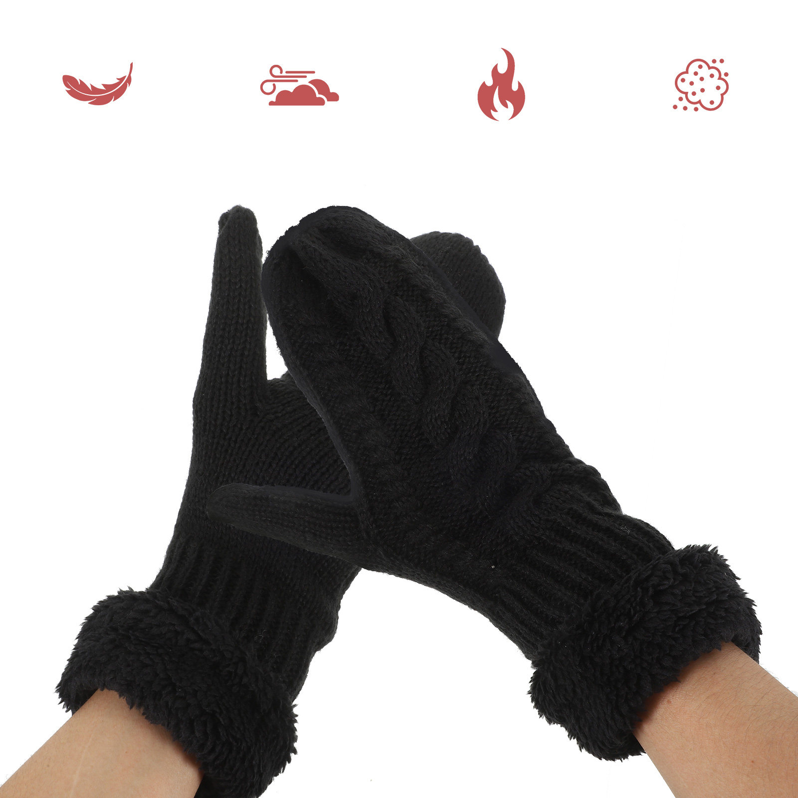 1Pair Adult Winter Gloves Thic - Winter Cycling Commute recension och pris