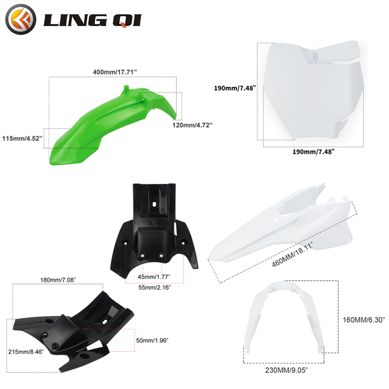 LINGQI RACING KT50 Motorcycle  - Fender Mudguard Set recension och pris