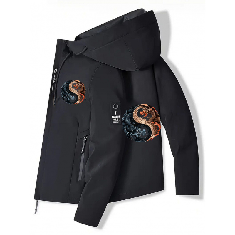 Men's Hooded Jacket - Zippered - Cycling Commute Jacket recension och pris