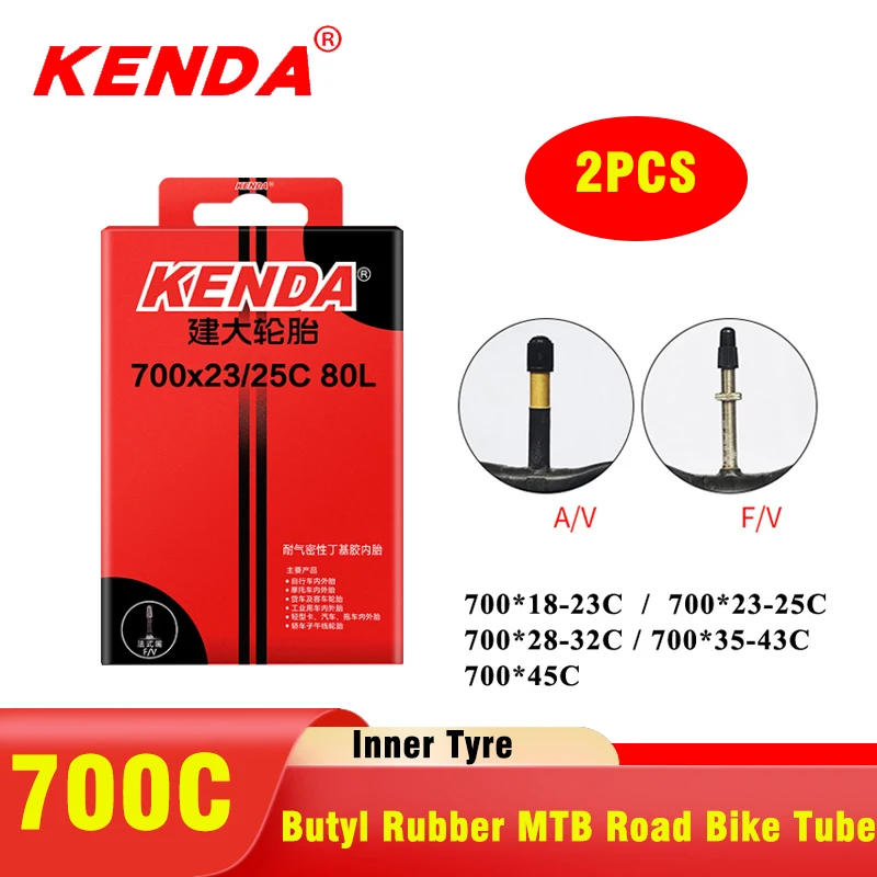 2PCS KENDA Bicycle Inner Tube  - Inner Tube 700C recension och pris