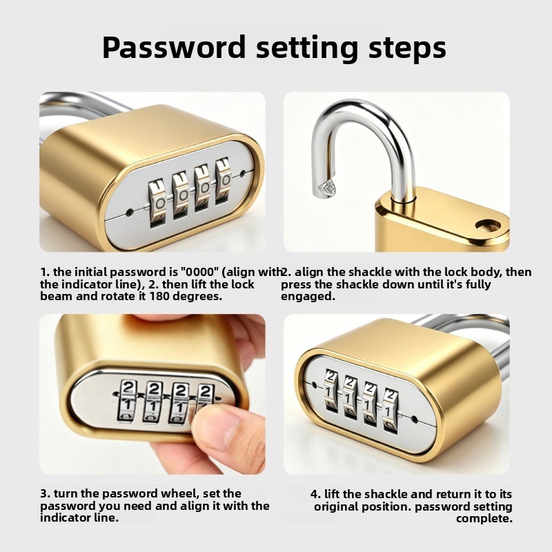 4-Digit Combination Lock Water - U Lock Heavy Duty recension och pris