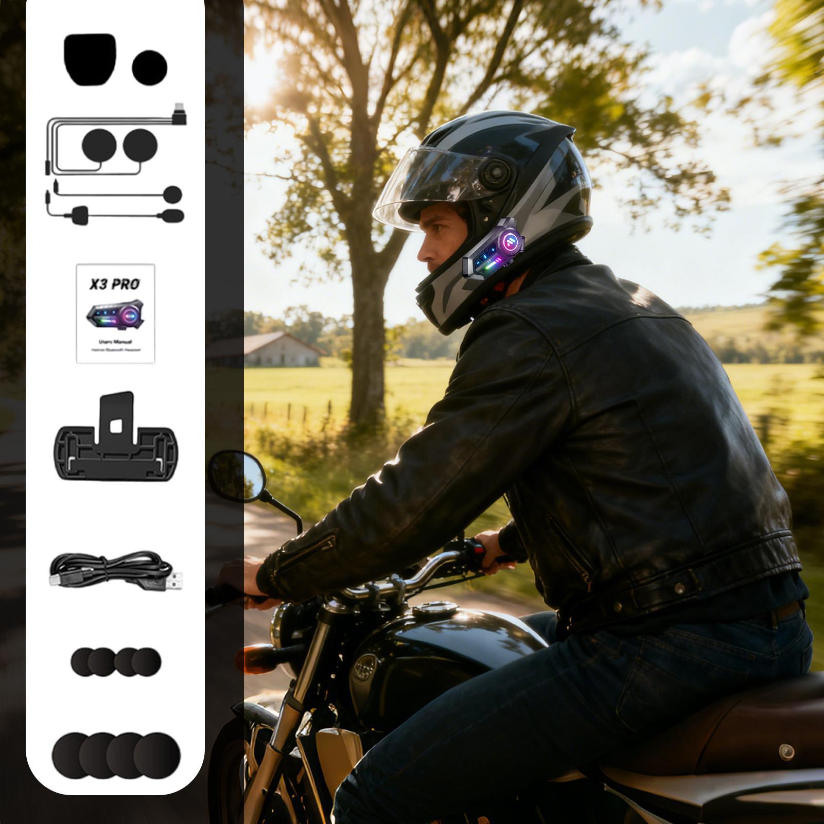 Motorcycle Headphones Wireless - Commute Cycling Helmet recension och pris