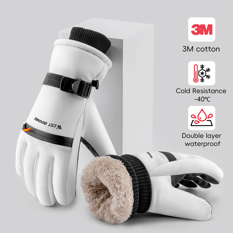 WEST BIKING 3M Cotton Ski Glov - Winter Cycling Commute Gear recension och pris
