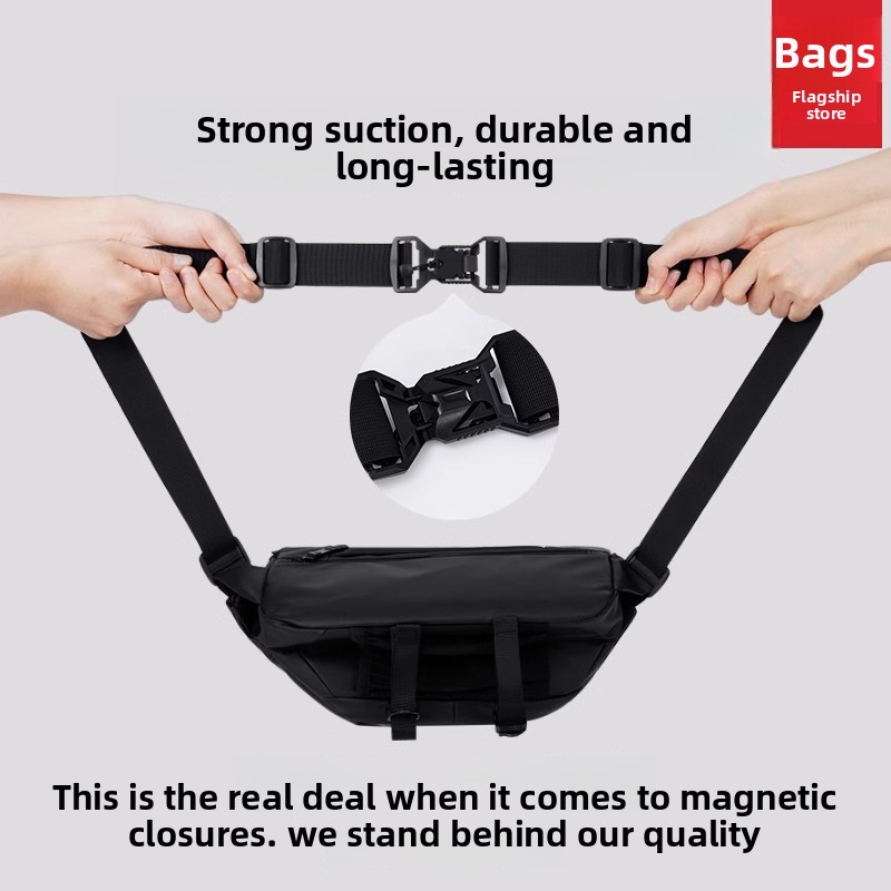 Magnetic Buckle Men Crossbody  - Cycling To Commute recension och pris